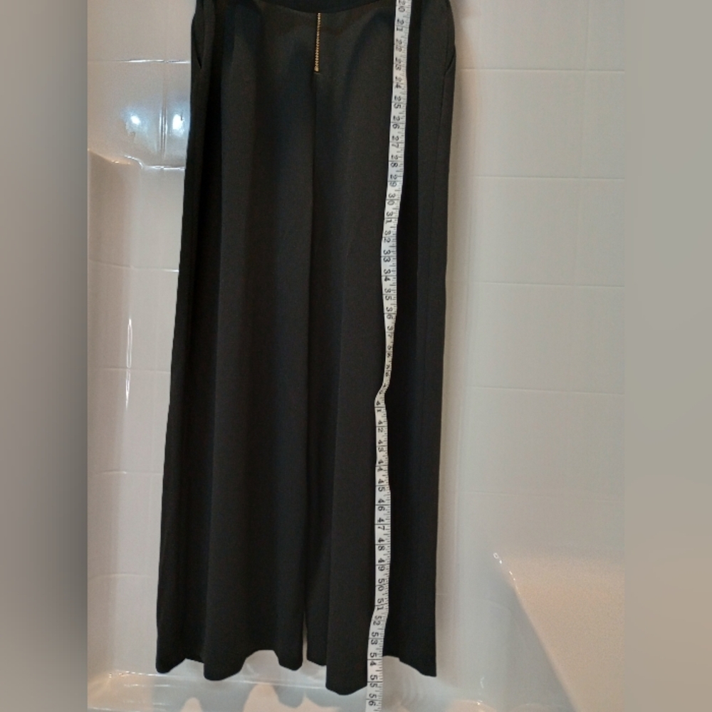 Women's Andrew Marc Ruffle Jumpsuit Black Size 16 - Picture 10 of 12